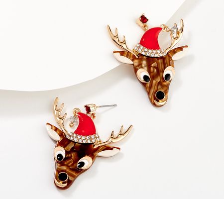 As Is Reindeer Holiday Fashion Earrings