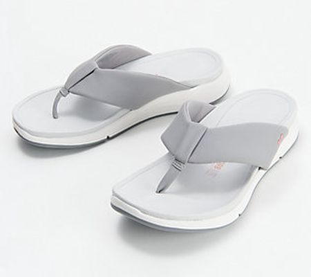 As Is Ryka Soft Toe Dual-Density Thong Sandal- Timid