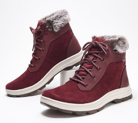 As Is Ryka Water Repellent Suede Ankle BootsBayou