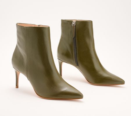 As Is Schutz Leather Pointy Toe Ankle Boots- Mikki
