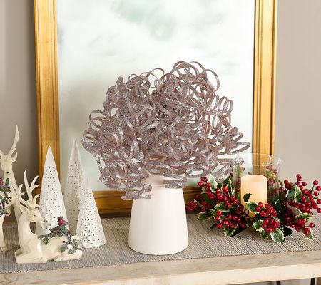 As Is Set of 10 Glittered Curly Ribbon Picksby Valerie