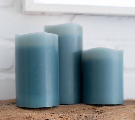 As Is Set of 3 Parrafin Wax LED Candles byLauren McBride