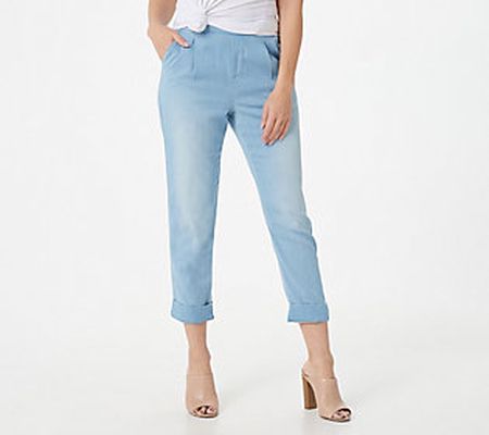 As Is Side Stitch Tencera Straight Leg Pleated Pants