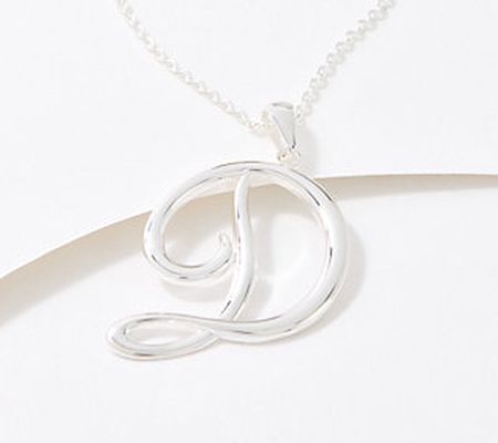 As Is Silver Style Initial 18" Necklace, Sterling Silver