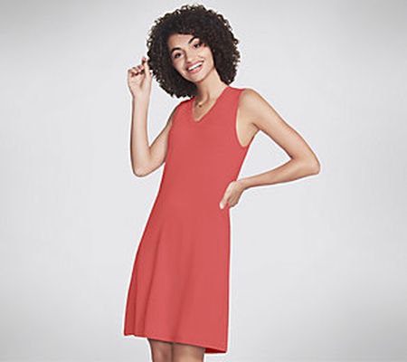 As Is Skechers Apparel SkechLuxe Day Off V-Neck Dress