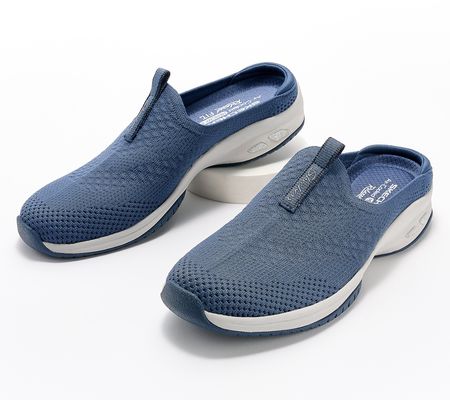 As Is Skechers Commute Time Vegan Washable Knit Mules