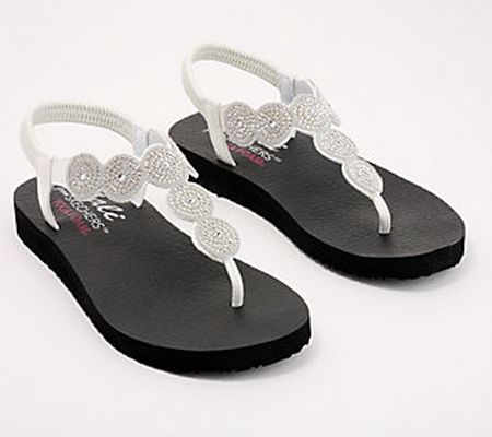 As Is Skechers Meditation Vegan Sling Back Sandals