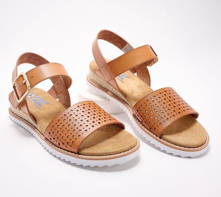 As Is SkechersBobsDesertKissVeganPerforated Sandals- Sunny