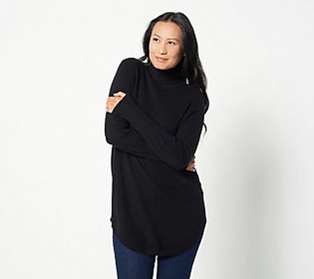 As Is Soft by Naadam 100% Cashmere TurtleNeck CurvedHemSweatr