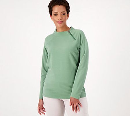 As Is Sport Savvy French Terry Long Sleeve Funnel Neck
