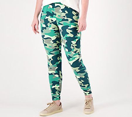 As Is Sport Savvy Petite Brushed Soft JerseyPrinted Jogger