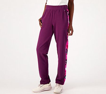 As Is Sport Savvy Petite French Terry Pant w/ Printed Panels