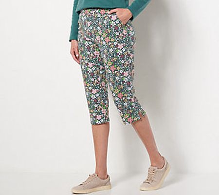 As Is Sport Savvy Petite French Terry Pull OnCapri Pants