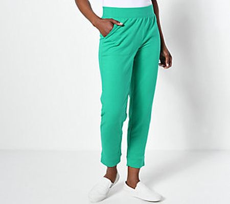 As Is Sport Savvy PetiteFrenchTerryStraight Leg Ankle Pant