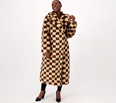 As Is Studio Park x Shawn Killinger Checker Faux Fur Coat