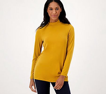As Is Susan Graver Every Day Regular Liquid Knit Mock-Neck