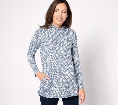 As Is Susan Graver Regular Weekend Printed Jersey Tunic