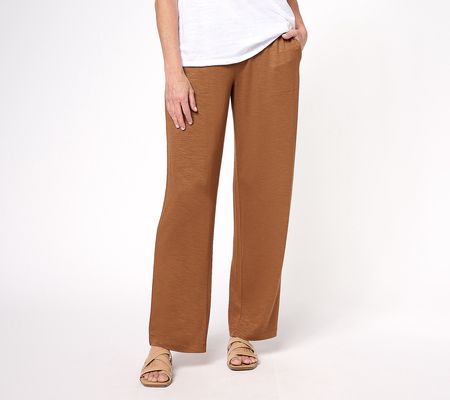 As Is Susan Graver Weekend Petite Textured Stovepipe Pants