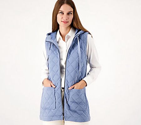 As Is Susan Graver Weekend Quilted Knit Zip Front Vest
