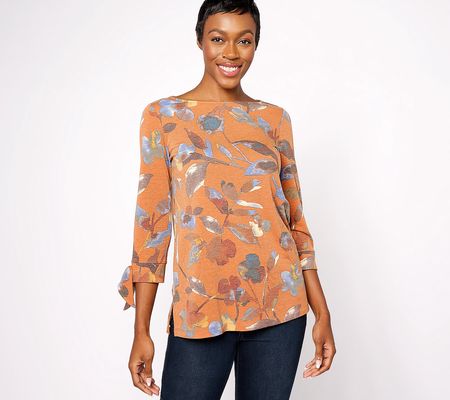 As Is Susan Graver Weekend Regular Printed Jersey Tunic
