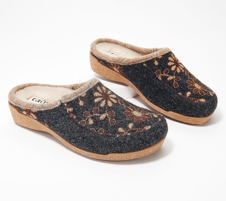 As Is Taos Embroidered Wool Clogs-Woolderness 2