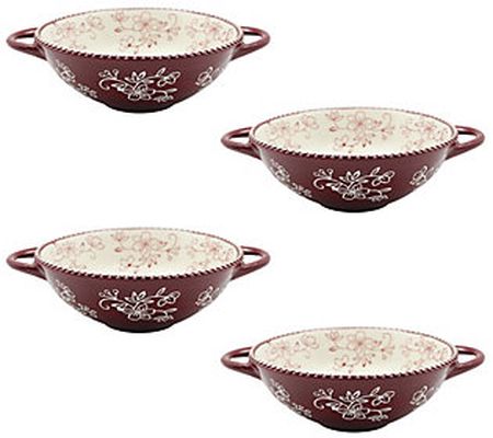 As Is Temp-tations Floral Lace S/4 Essential Wok Bowls