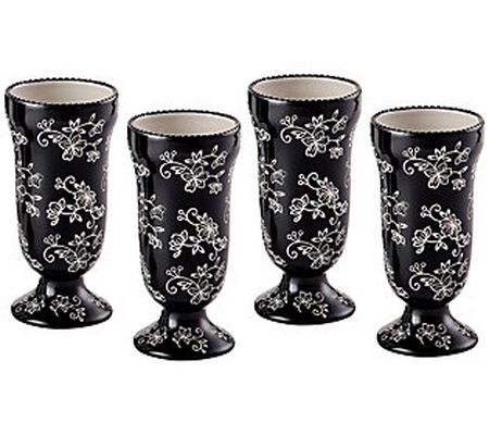 As Is Temp-tations Floral Lace Set of 4 15-ozIce Cream Cups