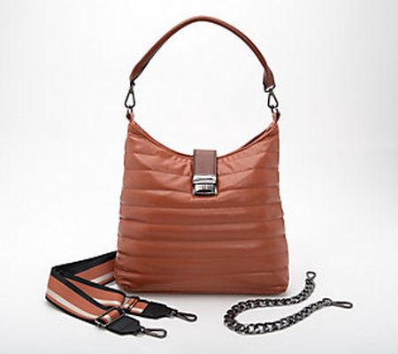 As Is Think Royln Faux Leather Hobo w/Three Straps- Harper