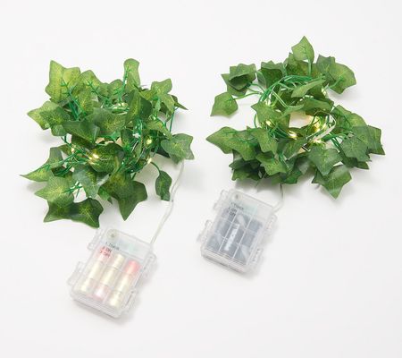 As Is Ultimate Innovations Set-2 Ivy Vines w LED Fairy Light