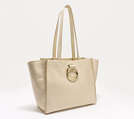 As Is Vince Camuto Bubble Lamb Leather Livy Tote