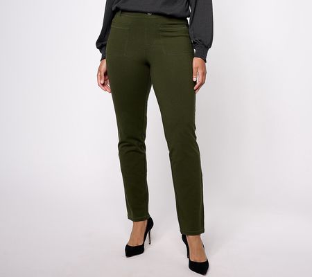 As Is Women with Control Petite Tummy Control PatchPocketPant