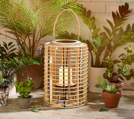As Is Woven 19" Indoor/Outdoor Lantern w/ LED by Bobby Berk