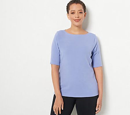 As Is zuda Cotton Rib Elbow Sleeve Tee