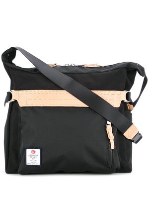 As2ov Hi Density leather-trimmed bag - Black