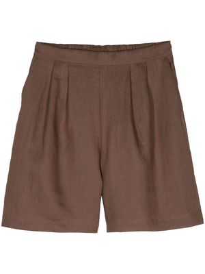 Asceno Carros high-waist bermuda shorts - Brown