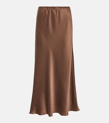 Asceno Cleo silk maxi skirt