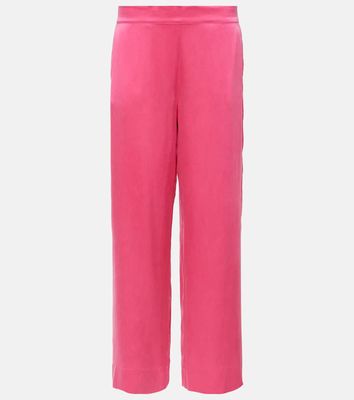 Asceno London silk wide-leg pajama pants