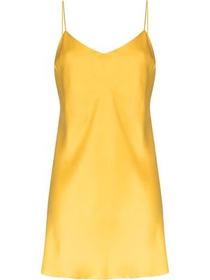 Asceno Lyon V-neck mini dress - Yellow