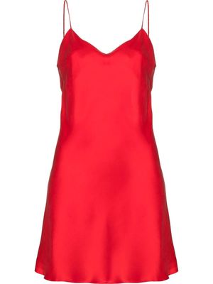 Asceno Lyon V-neck minidress - Red