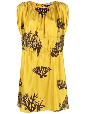 Asceno Mata silk minidress - Yellow