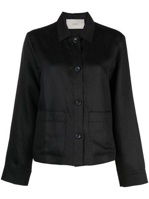 Asceno Miami single-breasted linen jacket - Black