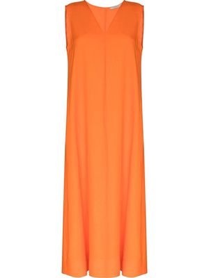 Asceno Nisha linen V-neck dress - Orange