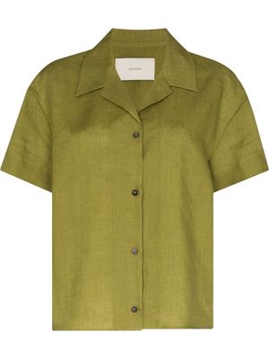 Asceno notched-collar linen shirt - Green