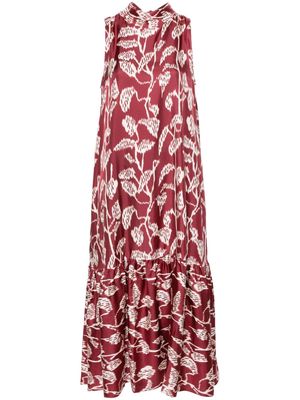 Asceno Oslo abstract-print maxi dress - Red