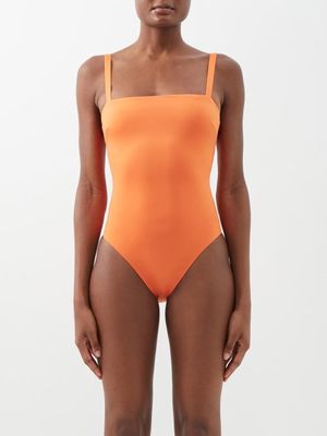 Asceno - Palma Square-neck Swimsuit - Womens - Orange