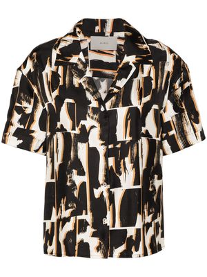 Asceno Prague abstract-print shirt - Black