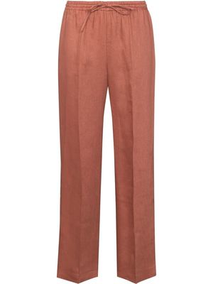 Asceno Rivello straight-leg linen trousers - Orange