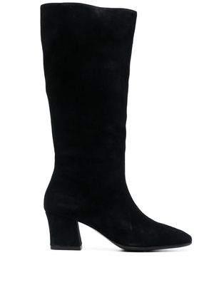 Ash 60mm block-heel suede boots - Black