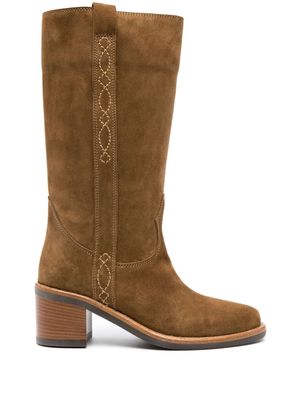 Ash 60mm suede leather boots - Brown