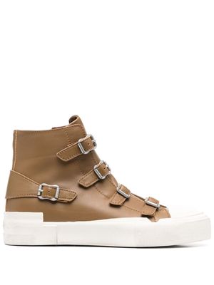 Ash buckle-detail leather sneakers - Brown